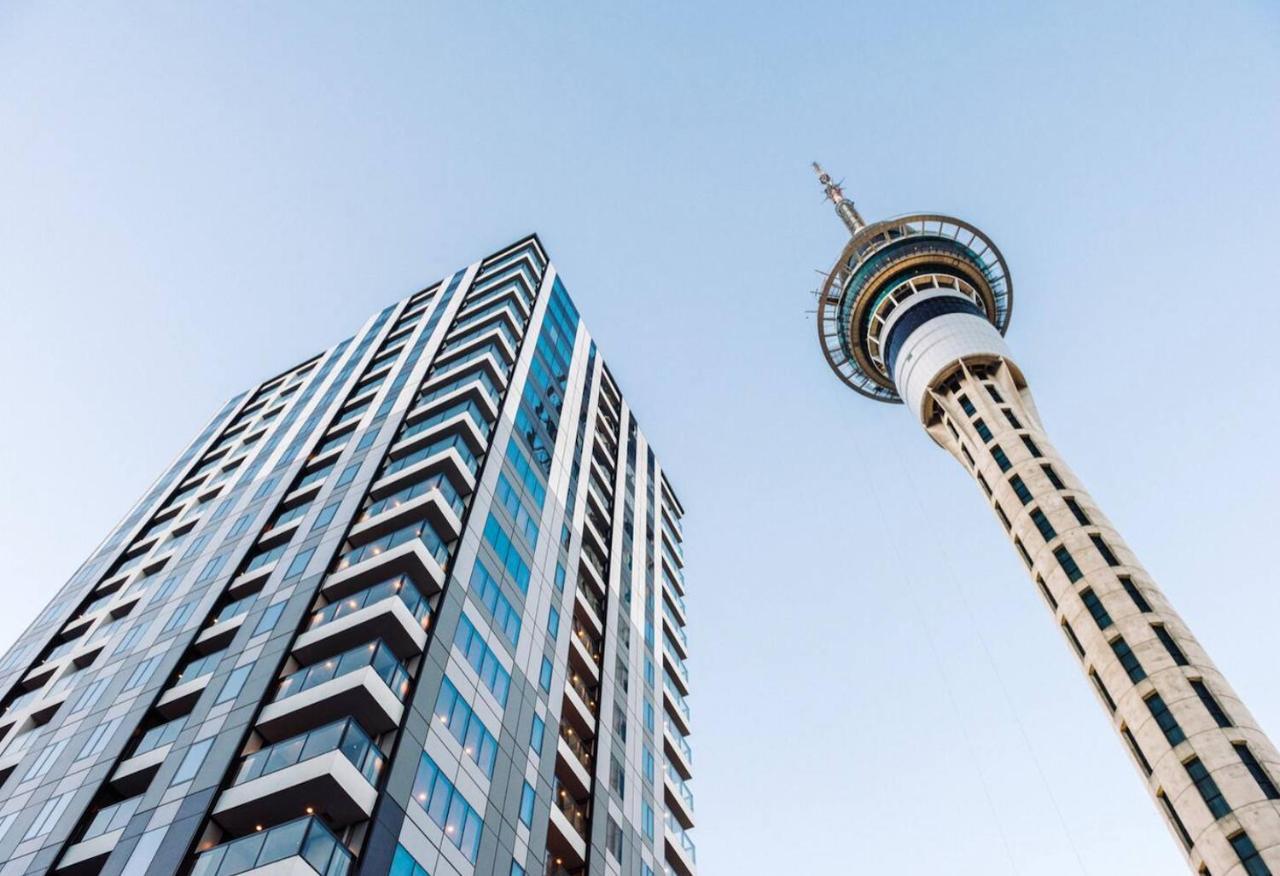 Modern 2 Bedroom Apartment 1 Minute To Skytower オークランド エクステリア 写真